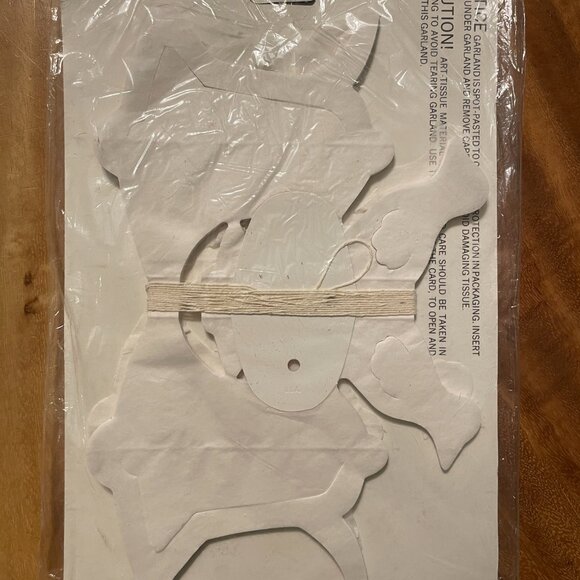 Vtg Beistle Christmas  Bell Dove Garland Art Tissue Decoration Lot 2 New - Picture 5 of 5